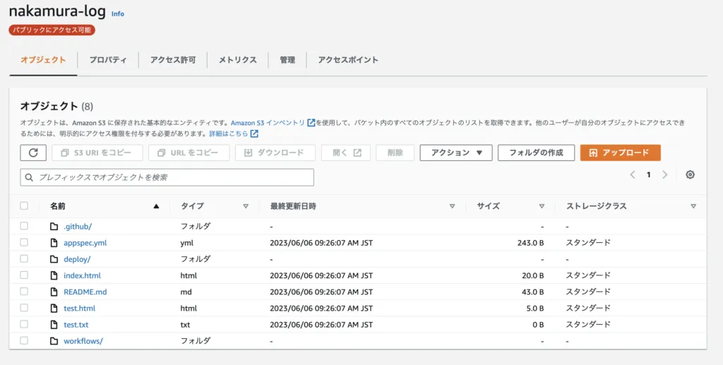CodePipelineでS3へアップロードしたファイルの最終更新日時