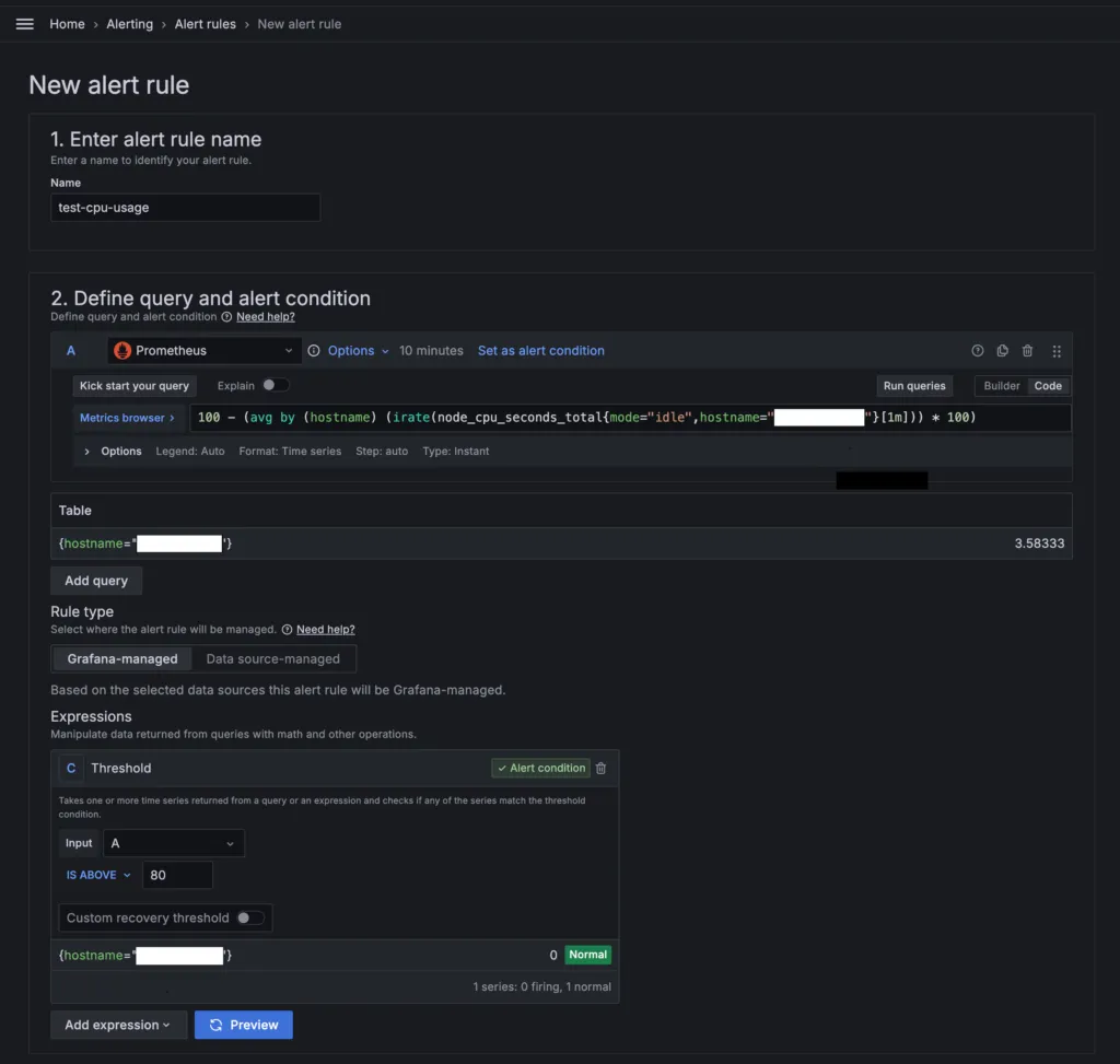 Grafana アラートルールをコード化して効率的に運用しようの画面（1）