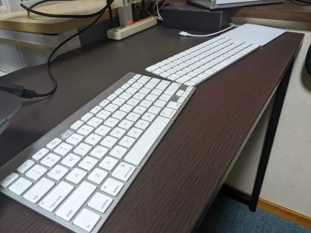 以前と新しいキーボード紹介の写真（1）