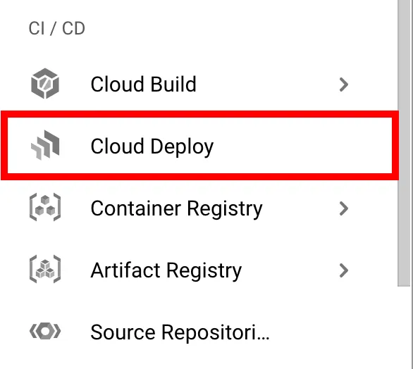 Google Cloud Deployでデリバリーしてみたの画面