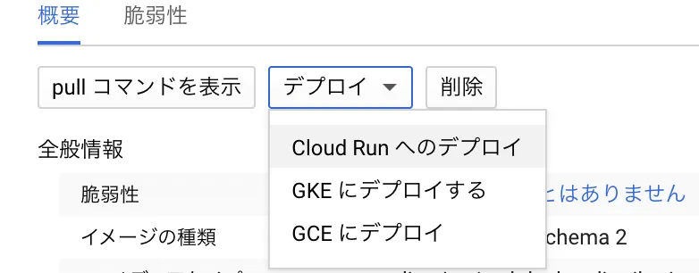 Cloud Runを作成の画面(2)