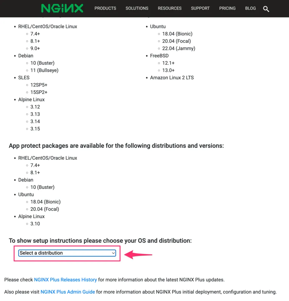 NGINX Plusのインストールの画面（1）