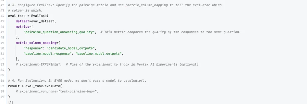 実践例：Bring-Your-Own-Response を使用した Pairwise Evaluationの画面（2）