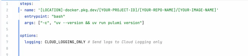 cloudbuild.yamlでArtifact Registryのカスタムイメージを指定する設定