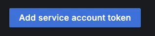 Grafana Service Accountとトークンの画面（3）