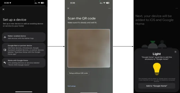🔦 実際の例：Tapo Matter スマート電球のセットアップの画面（2）