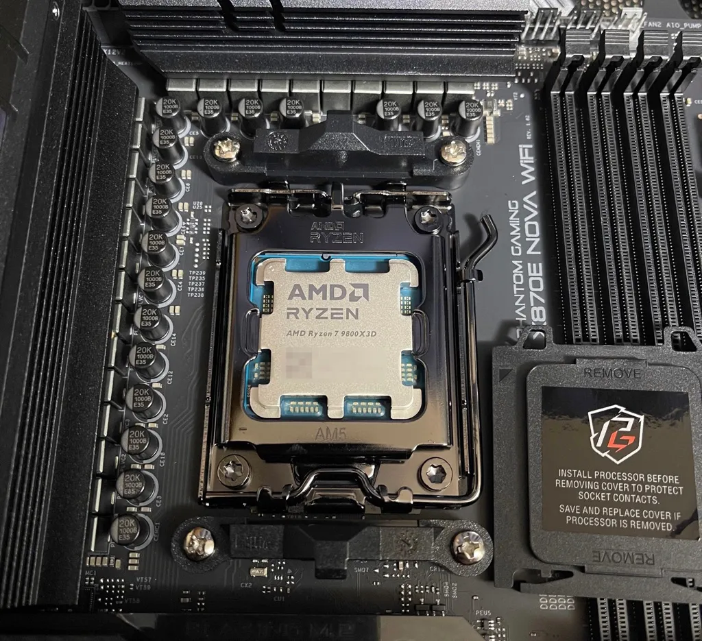 cpu：amd ryzen7 9800x3dの画面