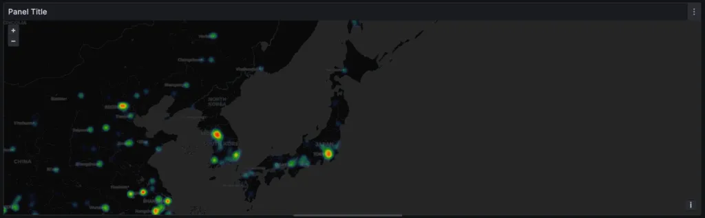 grafana上でヒートマップ表示の画面（3）