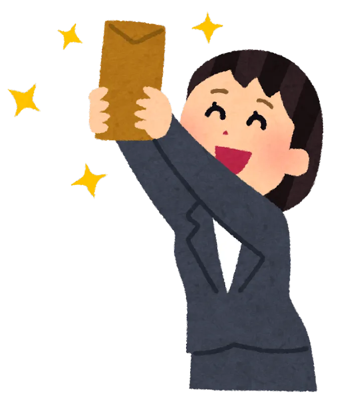 資格証を取得したエンジニアのイラスト