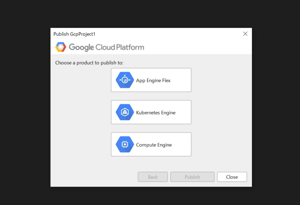 Visual StudioでGCPを使うの画面(5)
