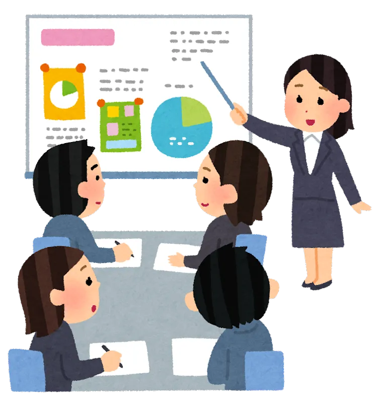 社内勉強会のイラスト