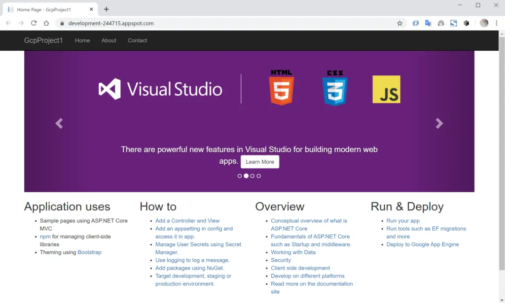 Visual StudioでGCPを使うの画面(7)