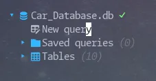 vim-dadbod-uiでSQLiteデータベースを開いた画面