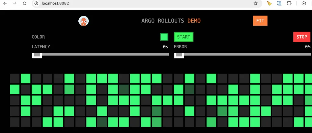 Rolloutのプレビュー開始の画面（1）