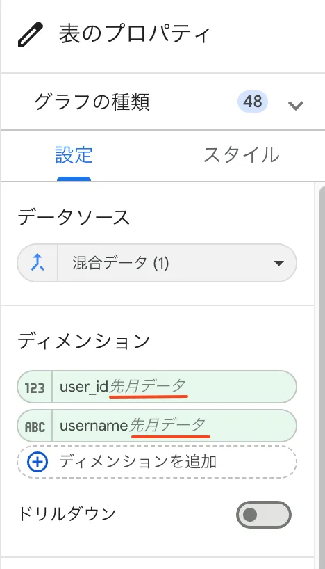 データの統合を使うの画面（6）