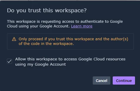 Google Cloud にデプロイの画面（2）
