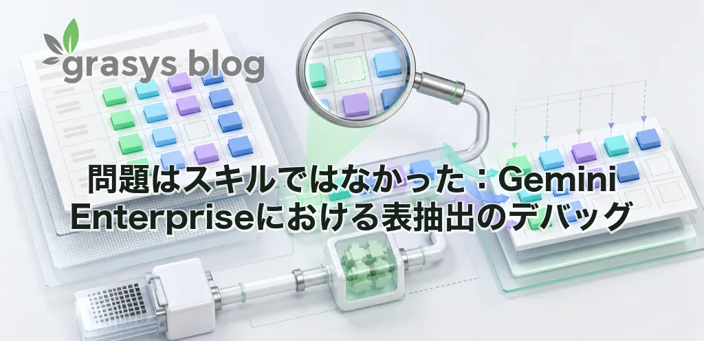 問題はスキルではなかった：Gemini Enterpriseにおける表抽出のデバッグ