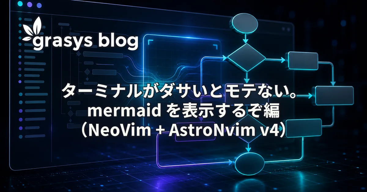 ターミナルがダサいとモテない。mermaid を表示するぞ編(NeoVim + AstroNvim v4)