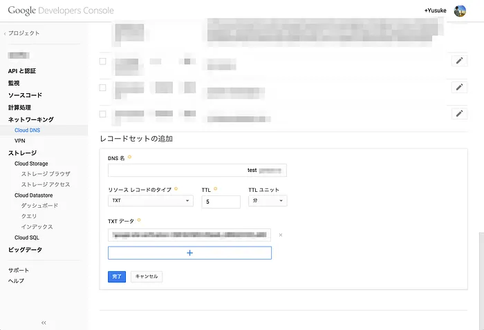 Google Webmaster Toolsでドメインのオーナーである設定をする画面（5）