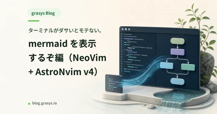 ターミナルがダサいとモテない。mermaid を表示するぞ編（NeoVim + AstroNvim v4）