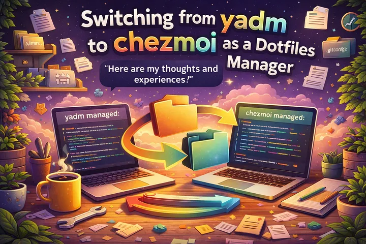 ターミナルがダサいとモテない。dotfiles managerをyadmからchezmoiに変えたぜ。