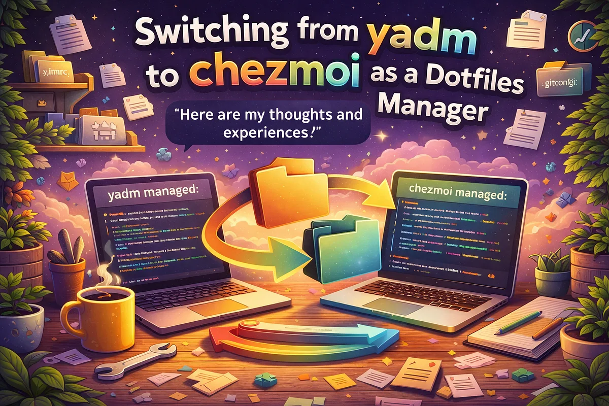 ターミナルがダサいとモテない。dotfiles managerをyadmからchezmoiに変えたぜ。